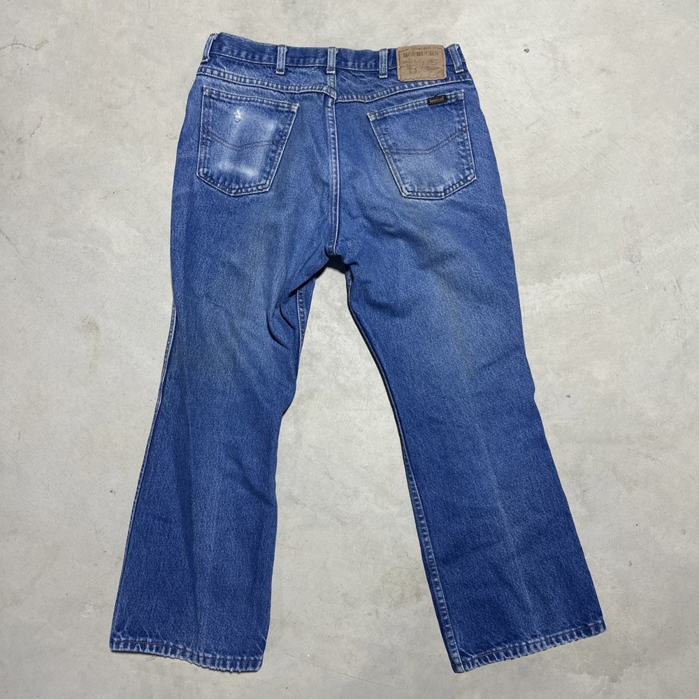 Vintage Y2K USA Made Roebucks Carpenter Jeans Men's SZ 34x29 Blue Denim Grunge